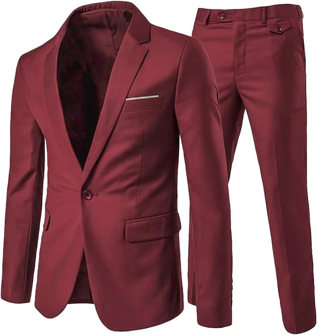 Detalle 2 de Allthemen Costume Homme slim fit deux pièces uni en polyester/viscose