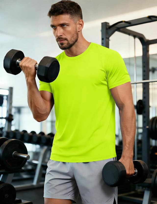 Detalle 2 de MAGCOMSEN Men’s Short Sleeve UPF 50+ Quick-Dry Workout T-Shirt Rash Guard