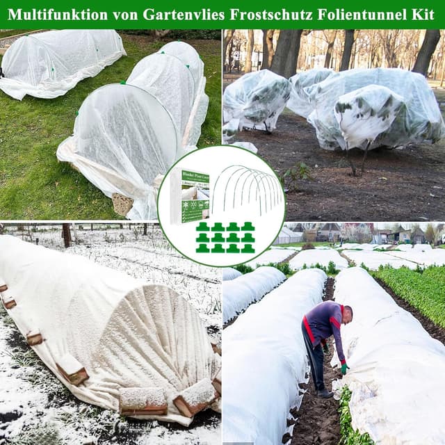 Detalle de Gartenvlies Frostschutz Folientunnel Kit 3x15m
