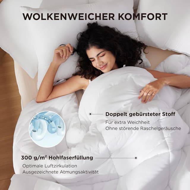 Detalle de BEDSURE Bettdecke 155x220 mit 300 G/M²