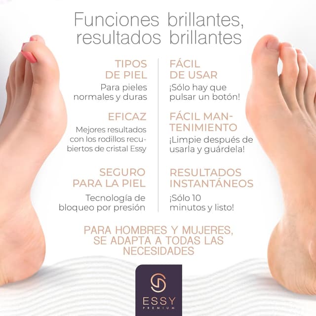Detalle de Essy Lima Eléctrica Pedicura con 5 Rodillos 💅