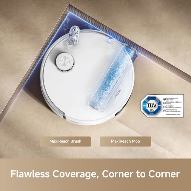 Detalle de Mova Z60 Ultra Roller SA Robot Vacuum and Mop with 26,000Pa Suction, Auto Mop Cleaning Dock & Voice Control