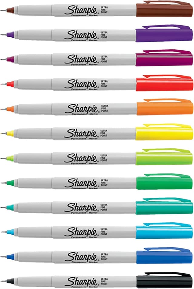 Thumbnail 1 de Sharpie Ultra Fine Permanent Markers 12 Pack