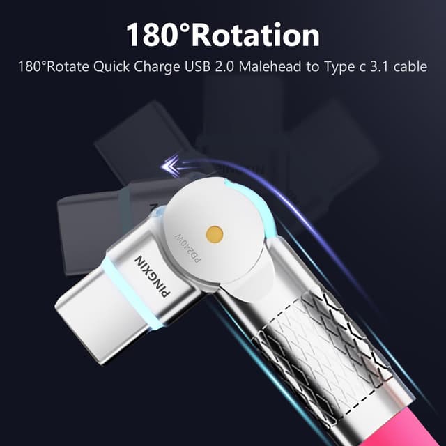 Thumbnail 1 de USB-C to USB-C Cable 10ft 240W 2-Pack for USB-C Devices