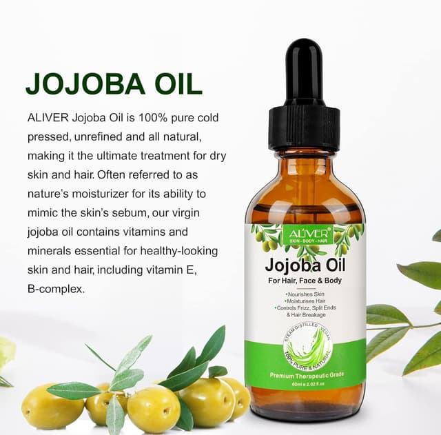 Thumbnail 5 de CCKULOOB Olio di jojoba biologico 60 ml per pelle e capelli