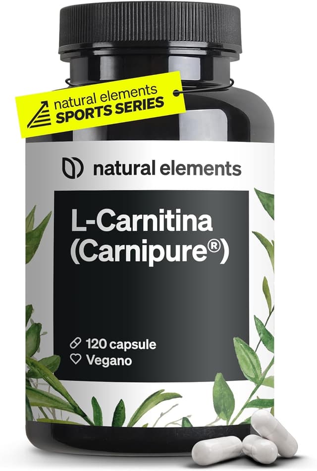 Detalle de L-Carnitina 2000 con Carnipure, 2000 mg per dose giornaliera – 120 capsule vegan