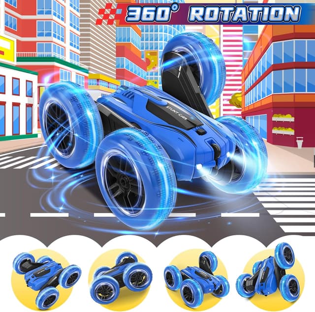 Detalle de Terra Wheel RC voiture télécommandée enfant 4WD 360° avec LED (2,4 GHz)