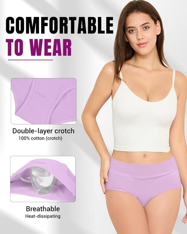 Thumbnail 5 de TANSTC Bragas Mujer Algodón Elástico Culotte 5 Pack