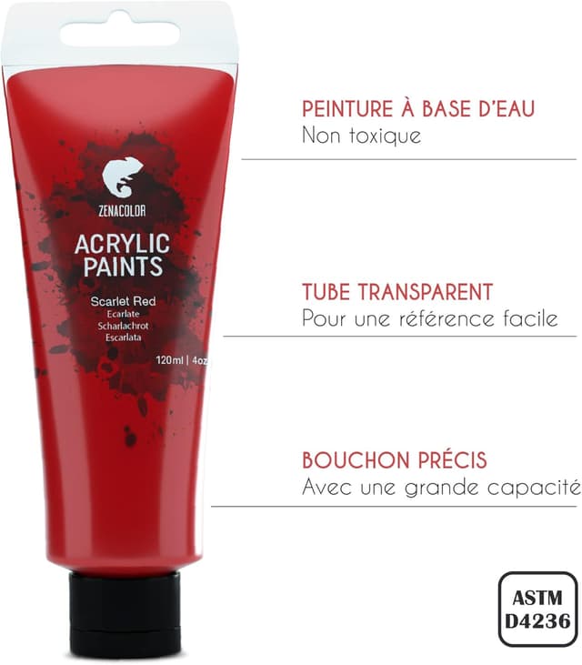 Thumbnail 2 de Zenacolor Peinture acrylique 24 tubes 🎨