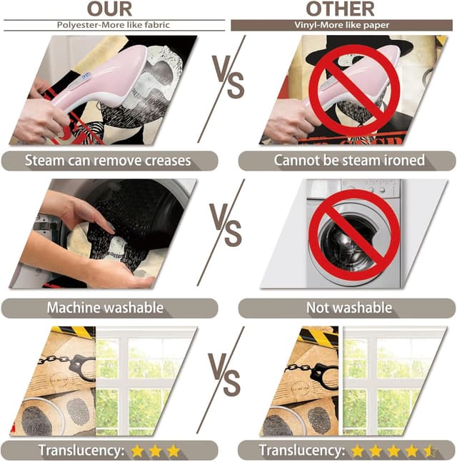 Detalle 2 de Luminora 72x43 inch Top Secret Detective Mugshot Backdrop (Murder Mystery Party Photo Props)