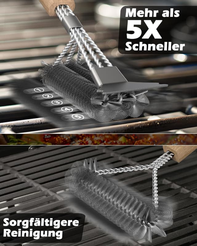 Thumbnail 2 de Grillbürste 39 cm Dreieck mit Holzgriff