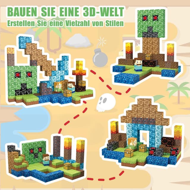 Thumbnail 2 de TUKIIE Magnetische Bausteine 160 Stück (1 Zoll) – Magnetspielzeug für Kinder ab 3 Jahren