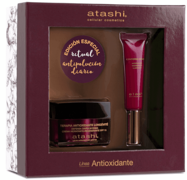 Imagen de Atashi Cofre Antioxidante: Crema Hidratante SPF15 + Contorno Ojos en OfertitasTOP