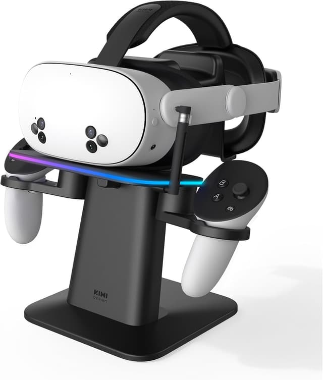 Detalle de Station de charge KIWI design pour Meta Quest 3S / Quest 3 / Quest 2 / Quest Pro