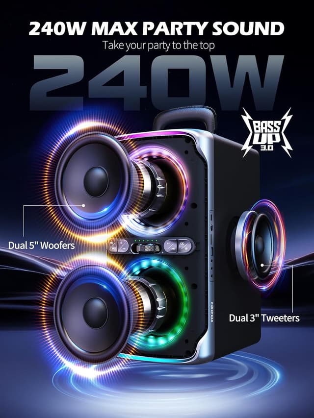 Detalle 2 de FREEPEAR Party Speaker 240W Peak Bluetooth