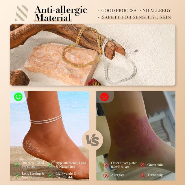 Thumbnail 4 de Fußkettchen für Frauen 8 bis 10 Zoll