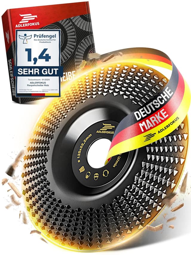 Detalle de Adlerfokus Holz Schleifscheibe 125 mm für Winkelschleifer