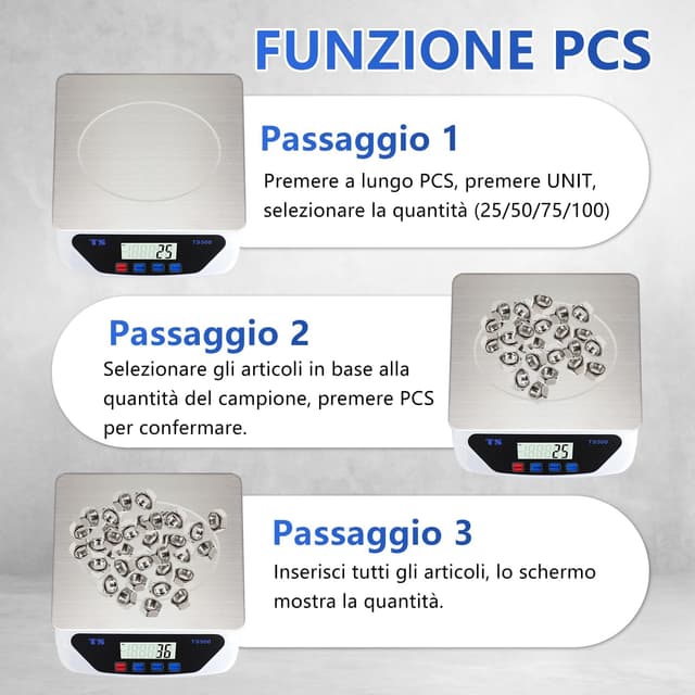 Detalle de LAIJIANG balance de cuisine numérique 30 kg avec affichage LCD 6 unités