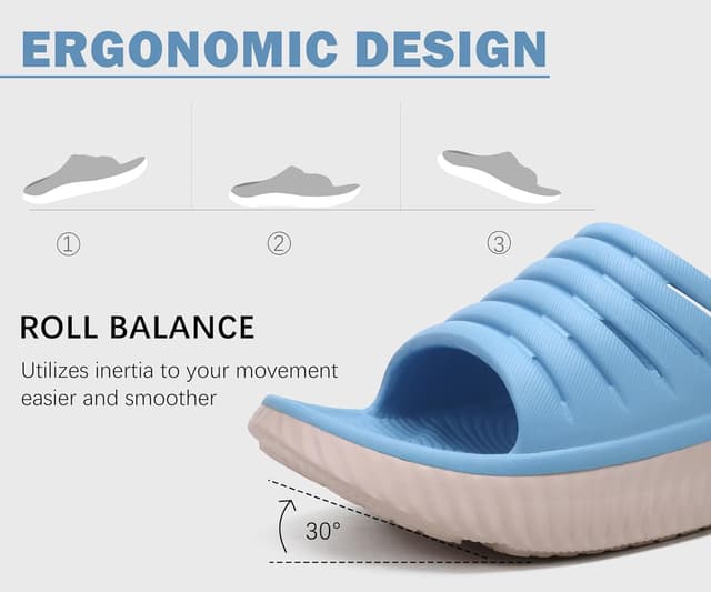 Thumbnail 5 de KuaiLu Womens Recovery Sandals plantar fasciitis support