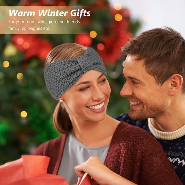 Thumbnail 6 de LOPHE Winter Stirnband für Damen & Mädchen (2er-Set), gestrickt, warm & elastisch