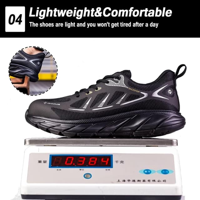 Detalle 2 de Scarpe antinfortunistiche in acciaio, leggere e traspiranti (punta in acciaio, intersuola in Kevlar) – per lavoro e sicurezza