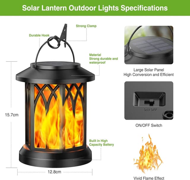 Detalle 1 de KOOPER Solar Lights Outdoor Garden 2 Pack