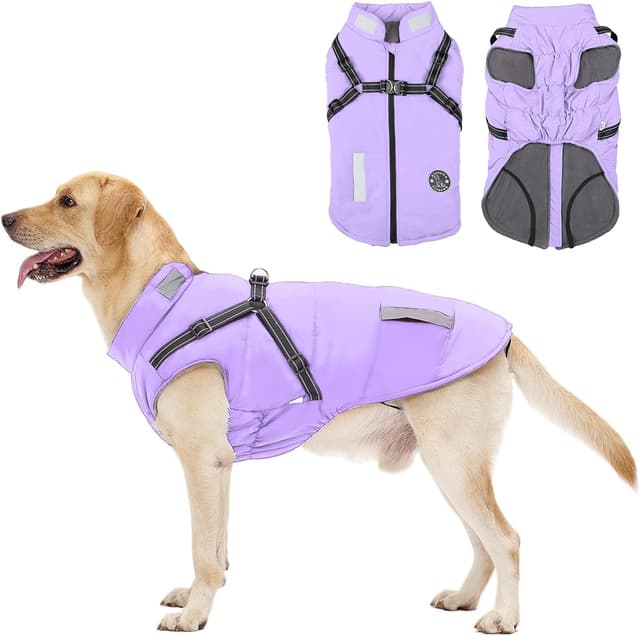 Imagen de Abrigo Impermeable para Perros con Arnés Ajustable en OfertitasTOP