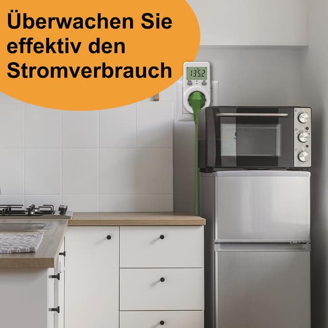 Detalle de NOVKIT Stromzähler für Steckdose mit Speicherfunktion – 2er-Set für Stromverbrauch & Energiekostenmessung (230V / 16A)