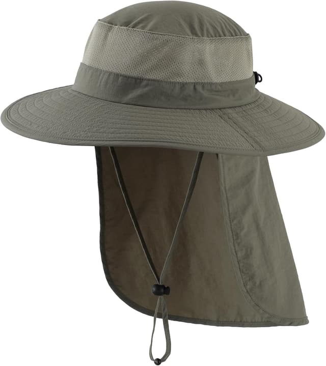 Thumbnail 6 de Decentron Outdoor UPF 50+ Mesh Wide Brim Sun Hat with Neck Flap (Fishing & Hiking)