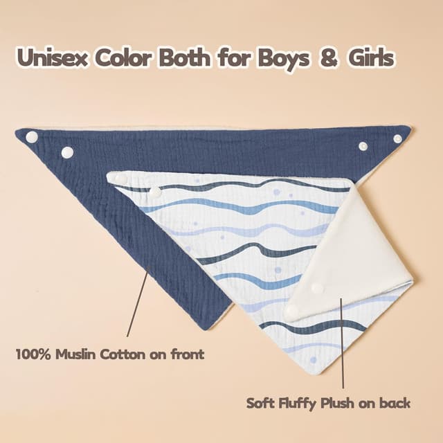 Thumbnail 5 de Susurration Muslin Drool Bibs 6 Pack