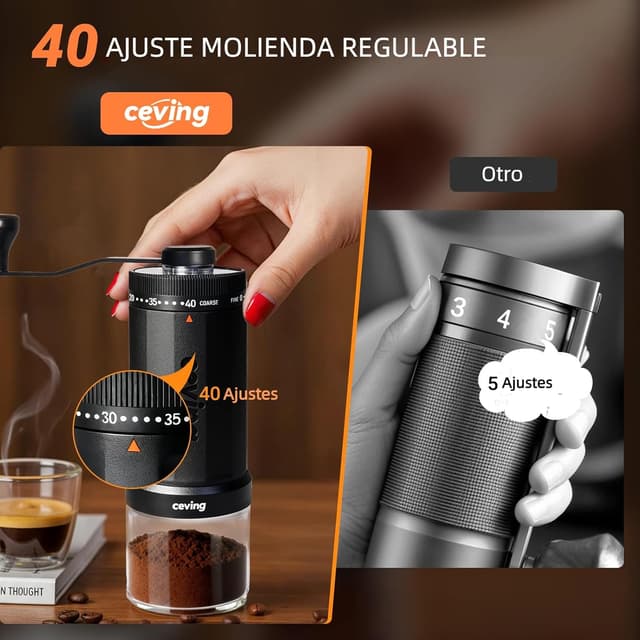 Thumbnail 3 de Molinillo manual CEVING 60g con 40 ajustes