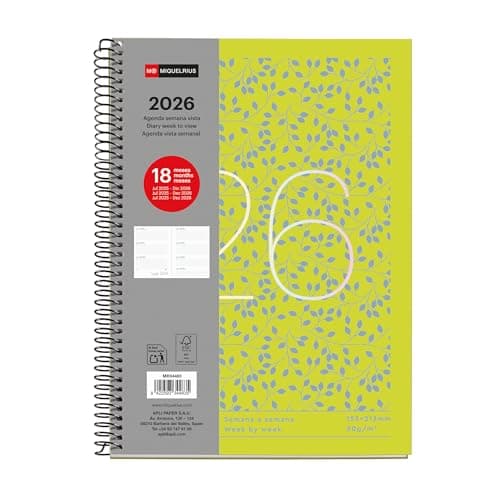 Detalle de Miquelrius Agenda 2026 A5+ — Planificador semanal 18 meses