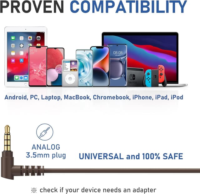 Detalle de Ludos FEROX USB-C Headphones (Earbuds with Microphone) with 5 Years Warranty, USB Type C Earphones for iPhone & Samsung – Brown