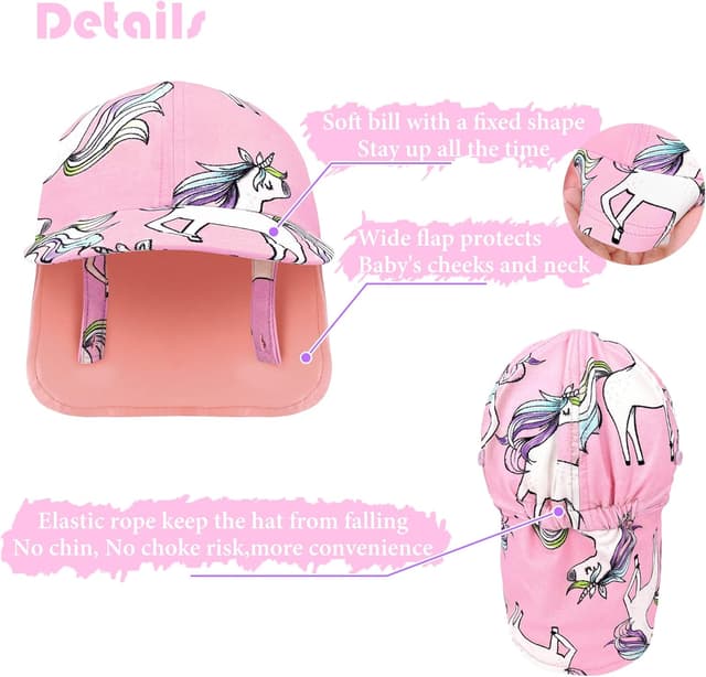 Detalle de Kids Legionnaires Sun Hat with Neck Flap – UPF 50+ quick-drying swim cap by Gifts Treat