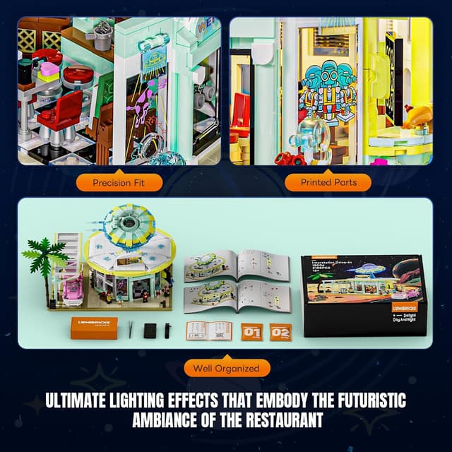 Detalle 1 de Lumibricks Interstellar Drive-In 2188 Teile