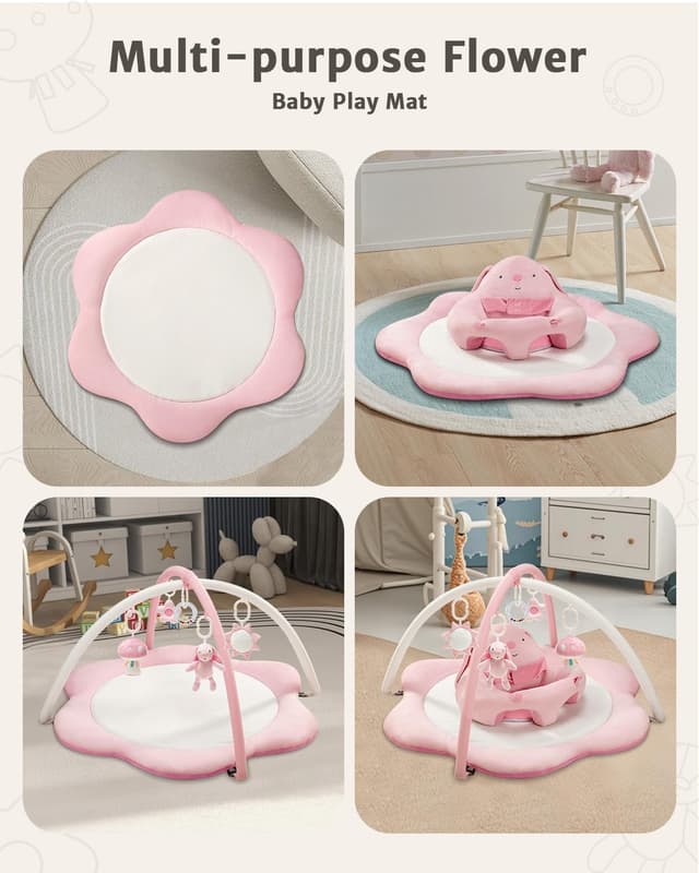 Thumbnail 5 de Suihuooo 3-in-1 baby play mat with 5 toys