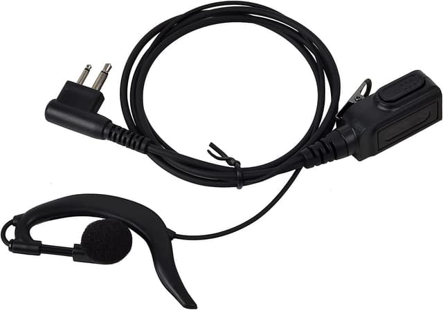 Detalle 1 de HYS Security Bodyguard G-Shape earpiece with mic and PTT for compatible Motorola walkie talkies