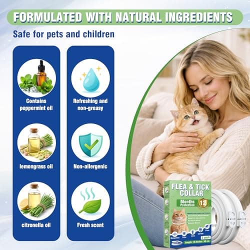 Thumbnail 6 de Inpumo Collar Antiparasitario para Gatos antipulgas y garrapatas ajustable, impermeable y con aceites naturales (1 pack)