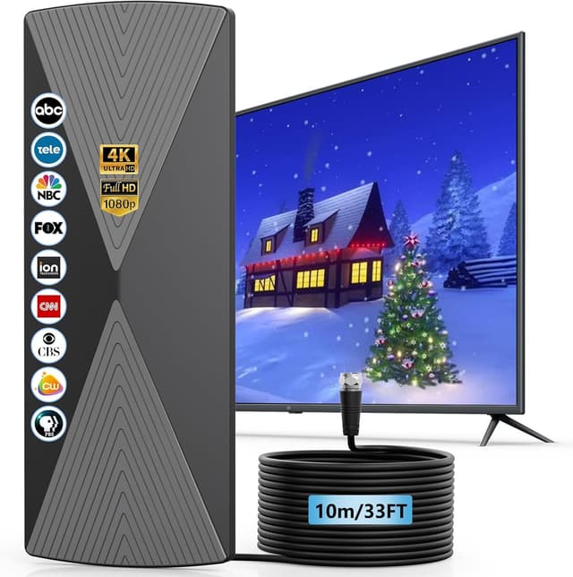 Detalle de 2025 Long Range TV Antenna 33ft Cable