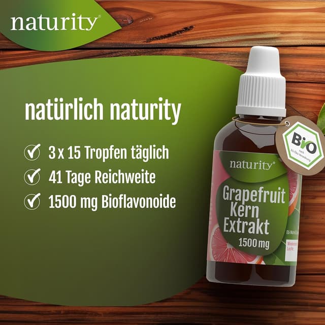 Detalle de NATURITY Bio Grapefruitkernextrakt 100 ml 🍊