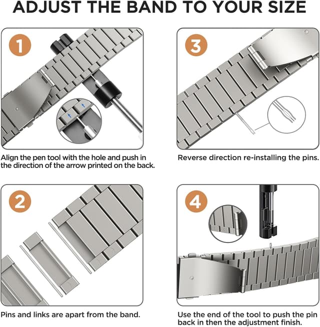 Detalle de LULULOOK Apple Watch Ultra Titanium Strap (DLC coating) for Ultra 3/2/1