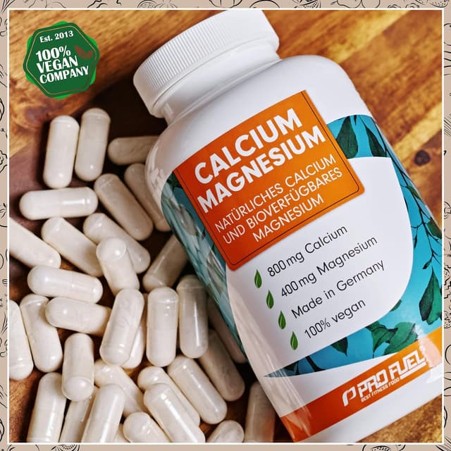 Detalle 2 de Calcium & Magnesium 180 Kapseln hochdosiert — 800 mg Calcium + 400 mg Magnesium 💊