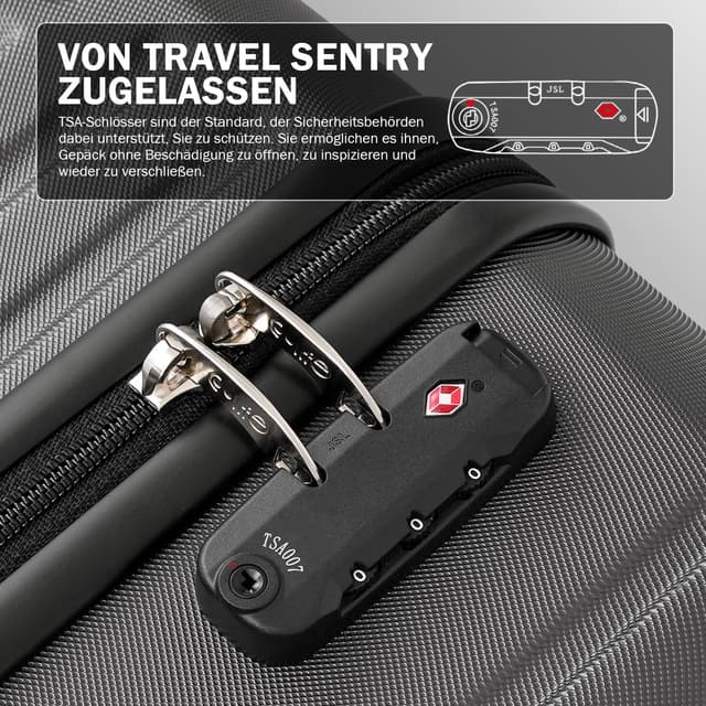 Thumbnail 2 de Coolife Trolley-Koffer ABS Blau 3 Größen