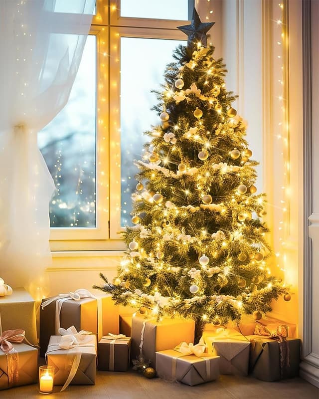 Thumbnail 1 de LED Lichterkette für außen, 20 m mit 200 LEDs, Fernbedienung, Timer & Merkfunktion (warmweiß, IP65)