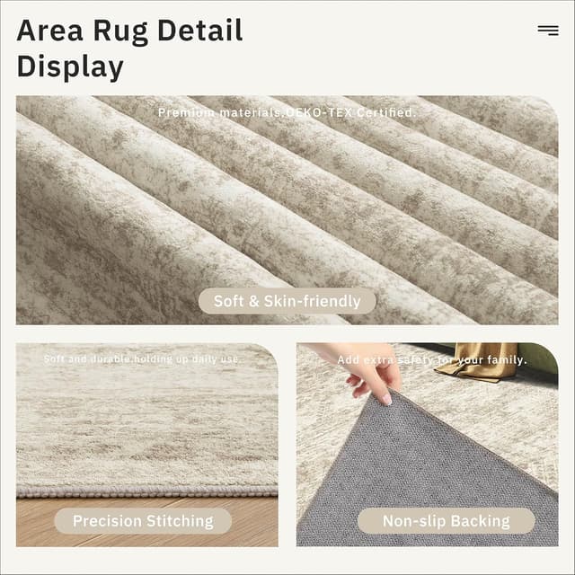 Thumbnail 5 de Soalmost 10x14 Vintage Area Rug for Living Room ๐