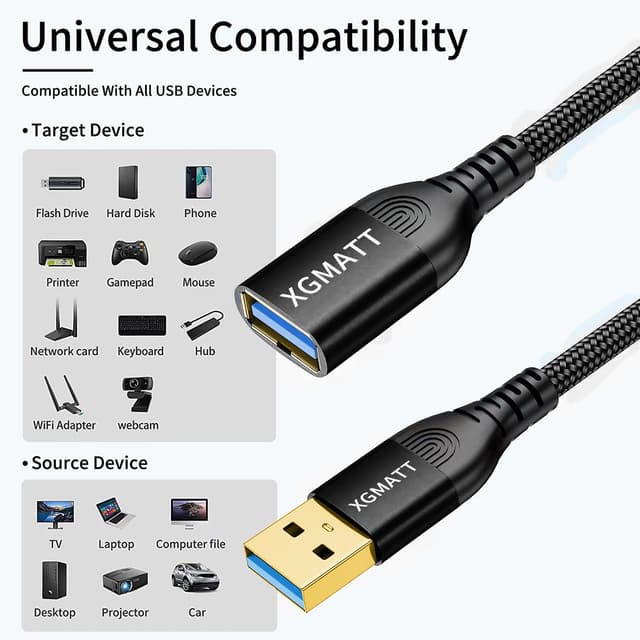 Thumbnail 6 de XGMATT USB 3.0 Extension Cable 2m pack