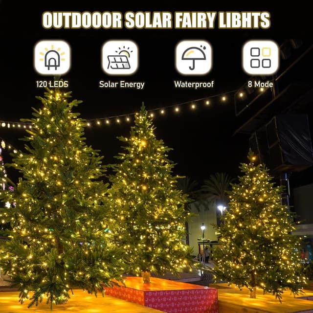 Thumbnail 2 de litogo solar fairy lights 80ft