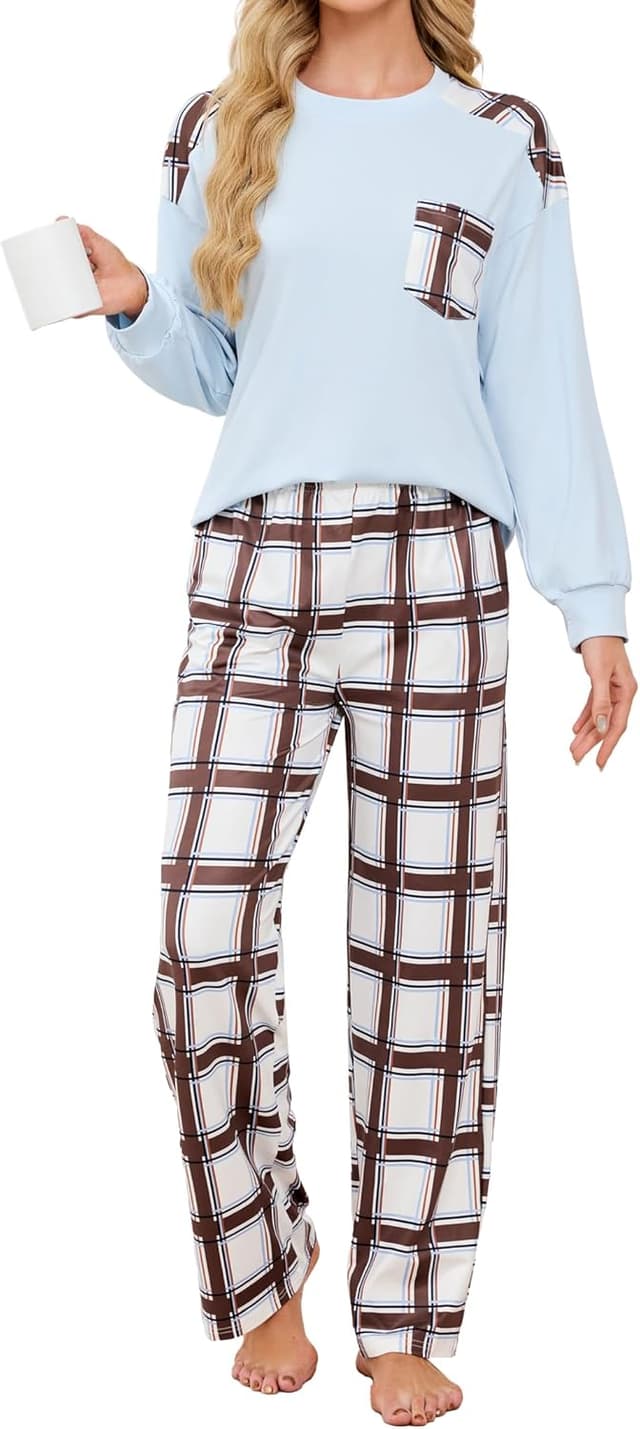 Imagen de Famulily Womens Pyjamas Set 2 Piece Long Sleeve en OfertitasTOP