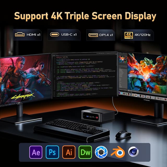 Thumbnail 6 de Beelink SER5 Max Mini PC (Ryzen 7 7735HS, 24GB LPDDR5, 1TB PCIe 4.0, Radeon 680M)