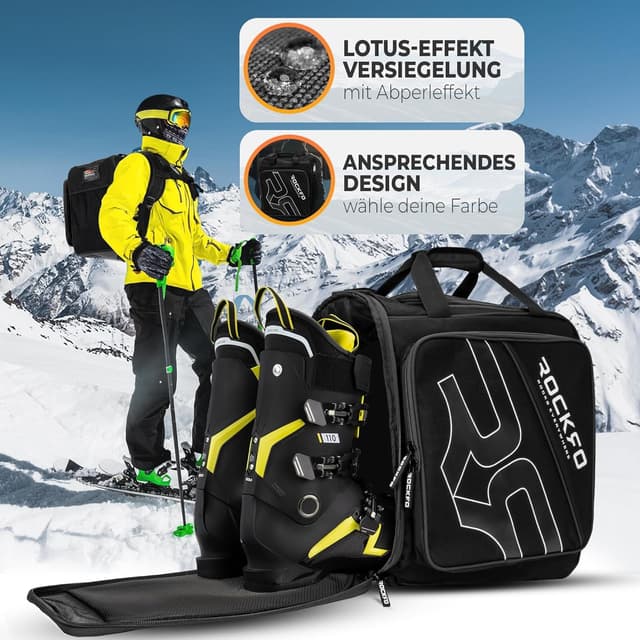 Detalle de ROCKRO Skischuhtasche 49L mit Helmfach
